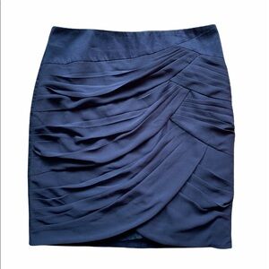 Anthropologie Coquille Navy Tiered Skirt, Size 8